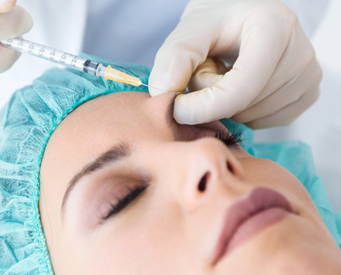 Botox an der Stirn
